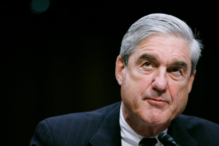 Robert Mueller on February 16, 2011, as he testifies before a Senate Intelligence Committee hearing in Washington, D.C.