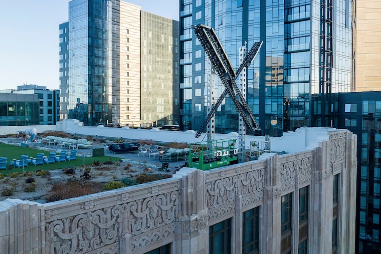 The San Francisco headquarters of the social media platform X. Jonathan Zimmerman writes that users should not "go straight for the jugular" over online disagreements about the Israel-Hamas conflict.