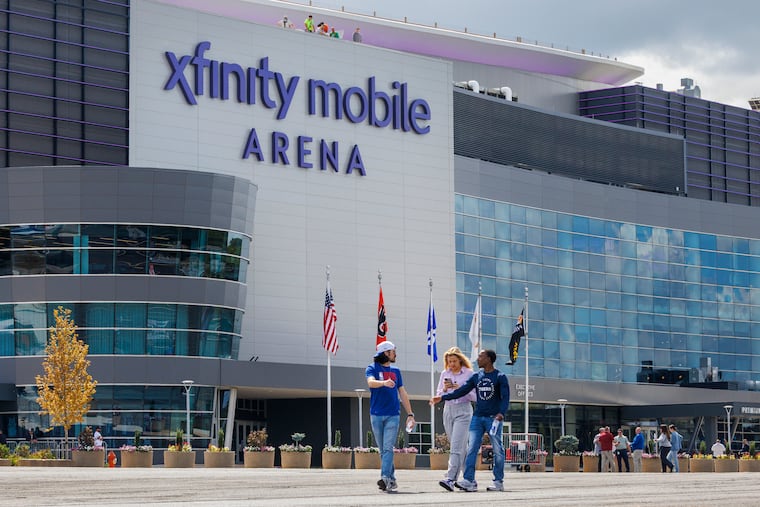 The new Xfinity Mobile Arena, the former Well Fargo Center home of the Philadelphia Flyers and Sixers in South Philadelphia, was unveiled on Tuesday, Sept. 2, 2025.