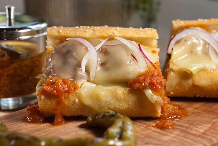 Duck meatball sandwich at High Street on Market.