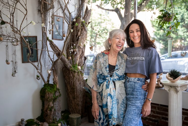 Zee Morrissey (left) and her daughter Kacey Morrissey pose for a portrait at their shop, The Jade Forest.