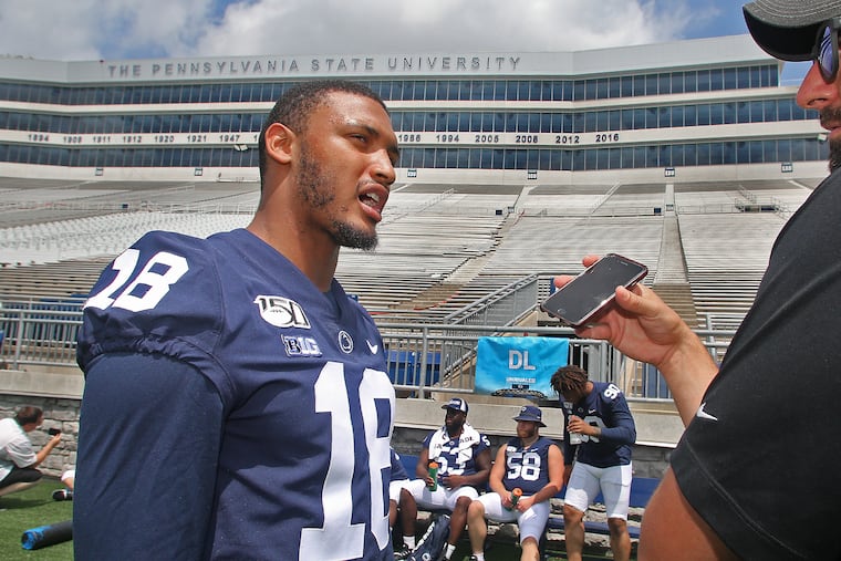 Shaka Toney during Penn State's media day.
