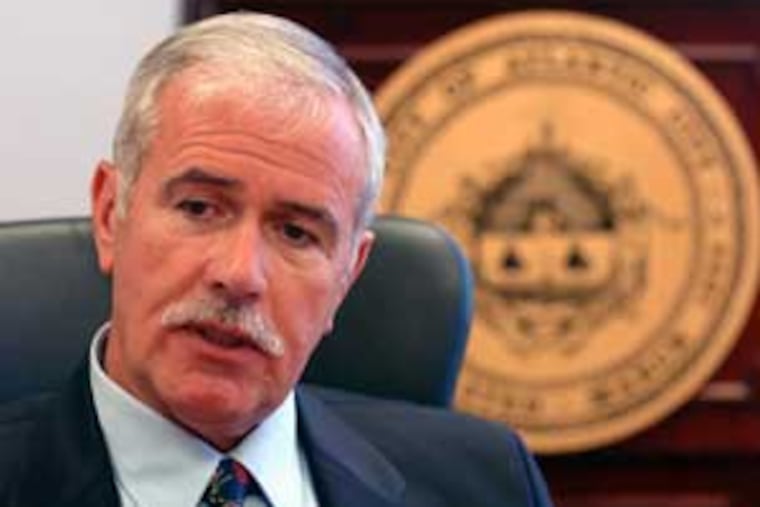 Atlantic City Mayor Bob Levy in his office in April 2006. The U.S. Attorney's Office has launched a probe into Levy's false claims to have served with the U.S. Army Green Berets in Vietnam.