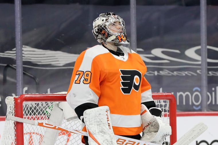 Carter Hart will sit out for a while in an effort to regain his promising form from last season.