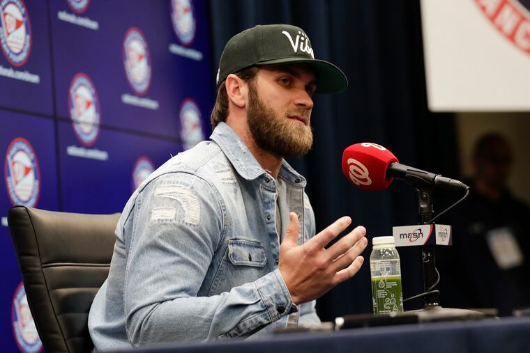 Bryce Harper is back at Nationals Park, but this time, for the opposing team.