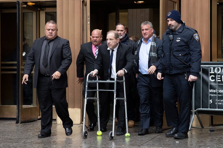 Harvey Weinstein leaves court following a hearing, Wednesday, Dec. 11, 2019 in New York.