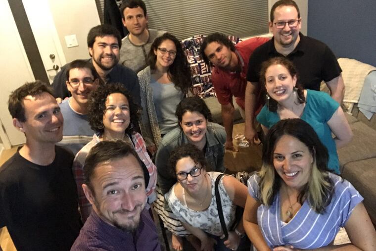 Friends who met during a trip sponsored by Honeymoon Israel, a nonprofit that sends young Jewish couples on a group-trip to Israel, celebrate the High Holidays. Joann Briton