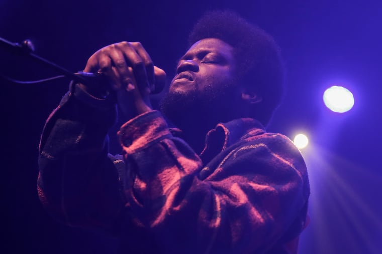 British singer Michael Kiwanuka performing at Union Transfer in Philadelphia Monday, February 10, 2020.