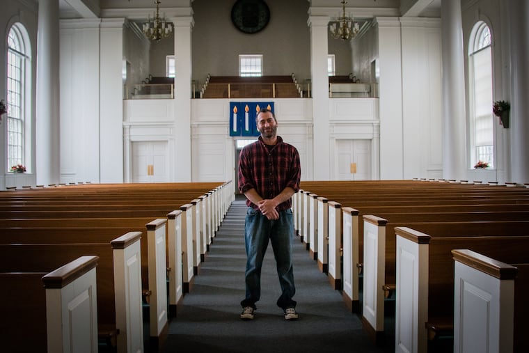 Christopher Rhoads at Trinity Lutheran Church in Lansdale.
