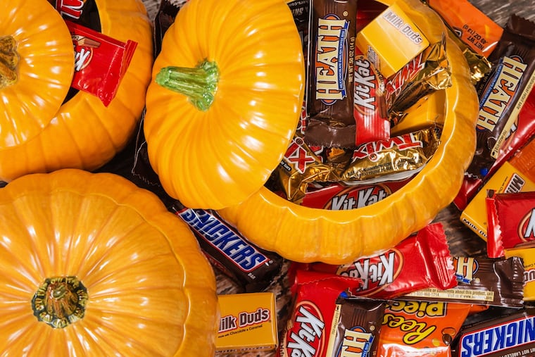 Hershey and Mars products dominate the chocolate choices for Halloween candy.