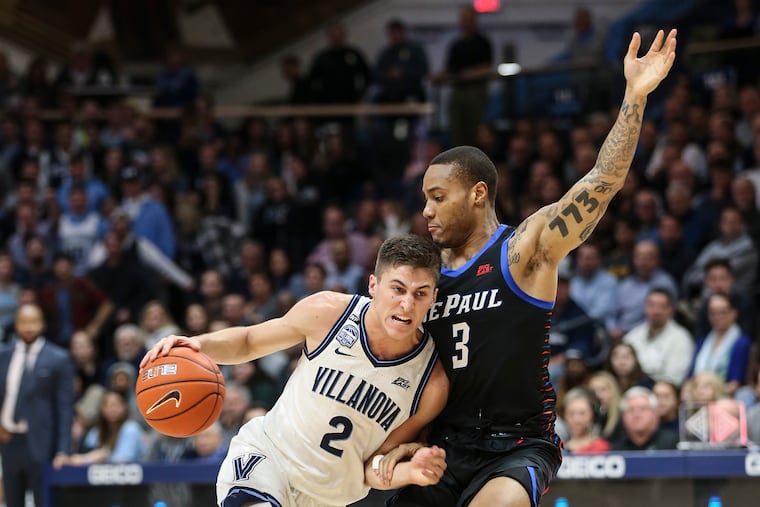 Villanova's Collin Gillespie scored six of his 21 points in overtime to lead the Wildcats past Big East rival DePaul Tuesday night.