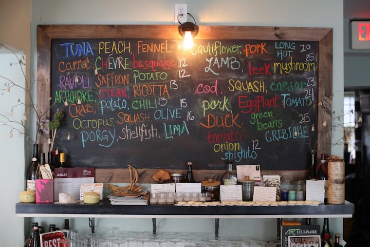 The chalkboard at Helm.