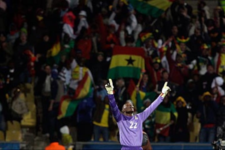 African fans have rallied behind Ghana, which defeated the United States, 2-1, in the World Cup's Round of 16. (AP Photo / Ivan Sekretarev)