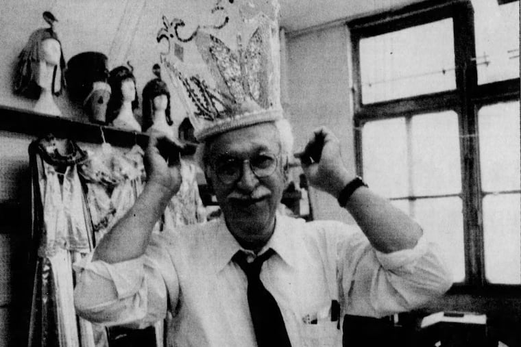 Benjamin Morelli shows off a crown made for the Good Witch of the North in a production of "The Wizard of Oz" in 1998.
