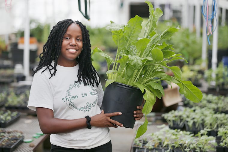 Owner and lead farmer Christa Barfield keeps it fresh inside her FarmerJawn Greenhouses in Elkins Park.