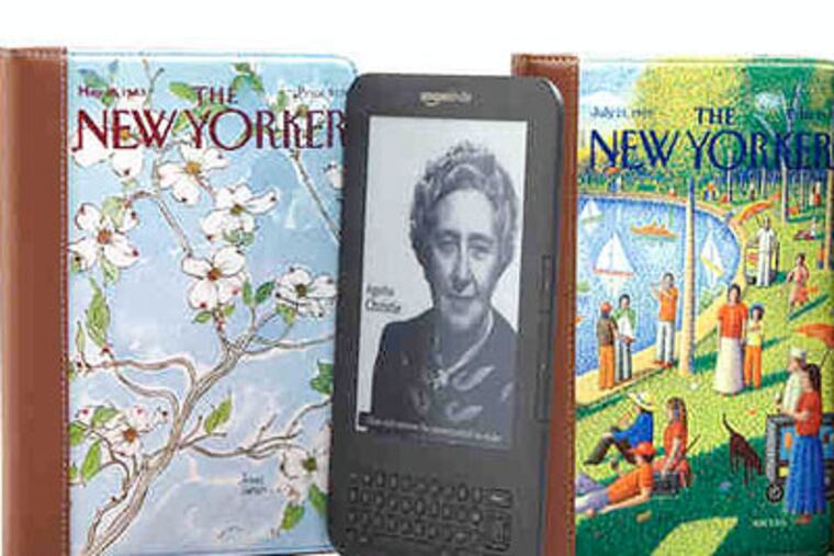 M-Edge's Kindle jackets featuring New Yorker magazine covers are a fashionable fix.