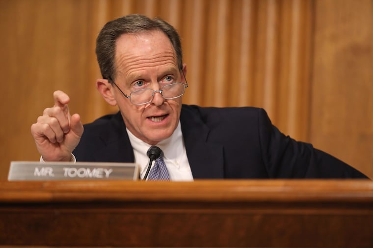 Sen. Pat Toomey on Capitol Hill in April 2019.