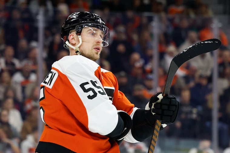 Flyers defenseman Rasmus Ristolainen is finally back with the team this season after a series of elbow surgeries.