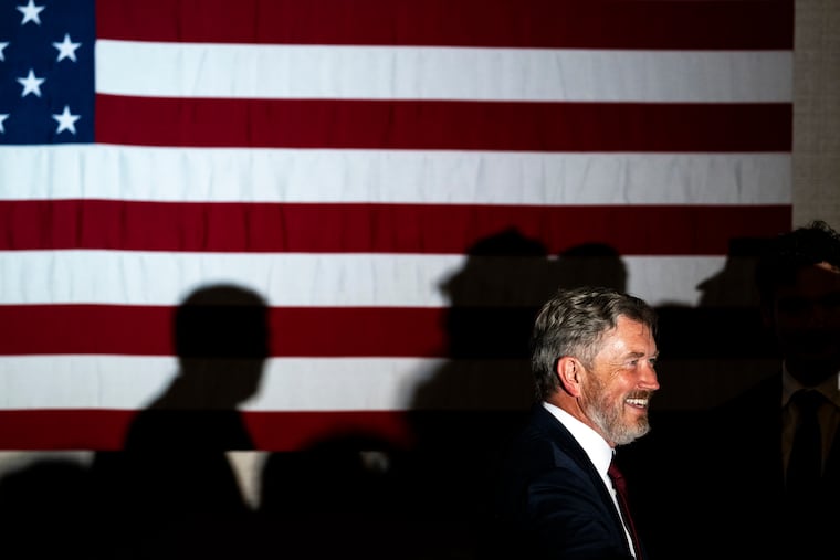 Rep. Thomas Massie (R., Ky.) speaks to supporters in Hebron, Ky., after his primary defeat on Tuesday night. In primary races across the country, debates over Israel are taking center stage, dividing Democrats and Republicans alike.