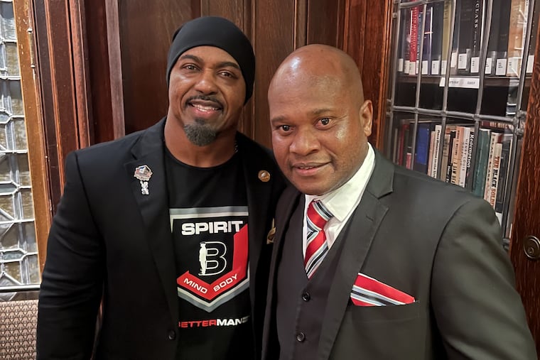 Brian Dawkins and Ashley Shumba. Dawkins met Shumba after Shumba drove him to an event in 2018, and helped Shumba turn his life story into a book.