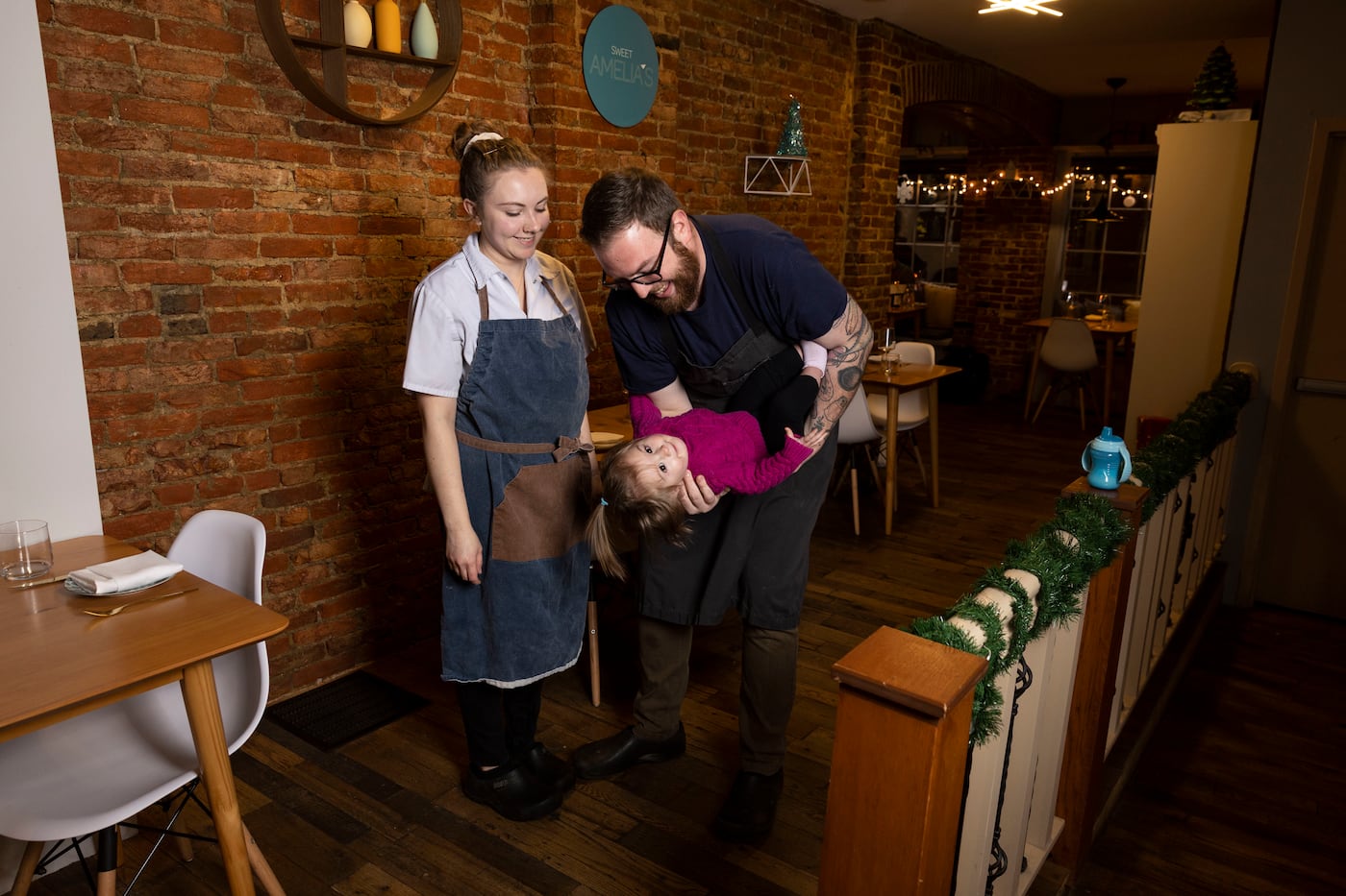 Karessa, Amelia, and Zack Hathaway, pictured here in 2023, at Sweet Amelia’s in Kennett Square.