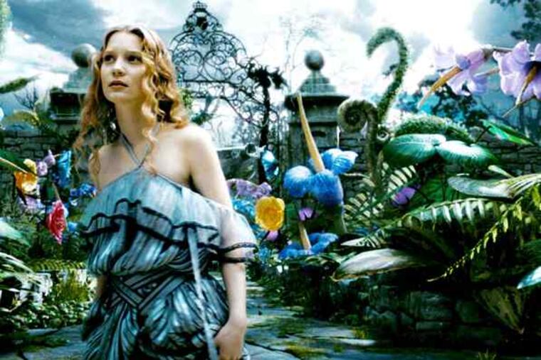 In Wonderland: Alice may go off-the-shoulder on occasion, but she is no helpless damsel.