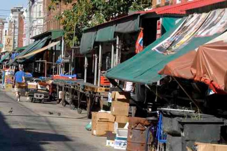 Italian Market sidewalk businesses. (File Photo)