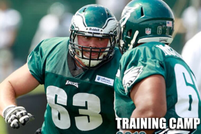 "Obviously being a first-round pick there's a lot of pressure on you," Danny Watkins said. (Yong Kim/Staff Photographer)