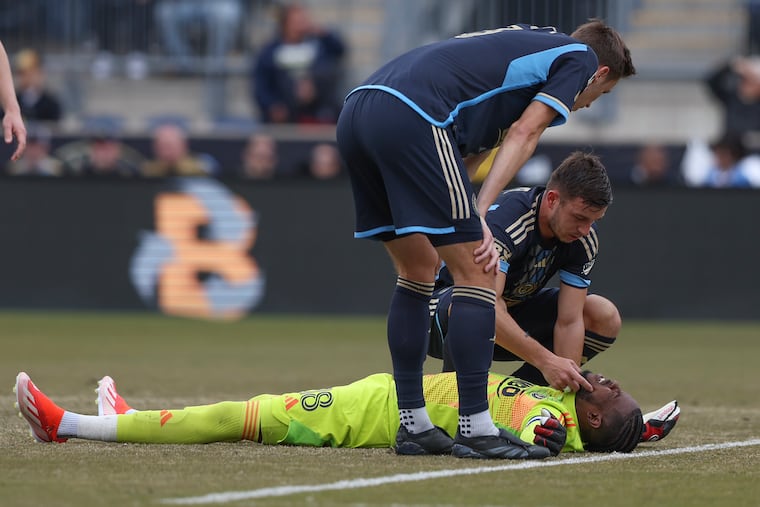 Union goalkeeper Andre Blake has been dealing with injuries all year.