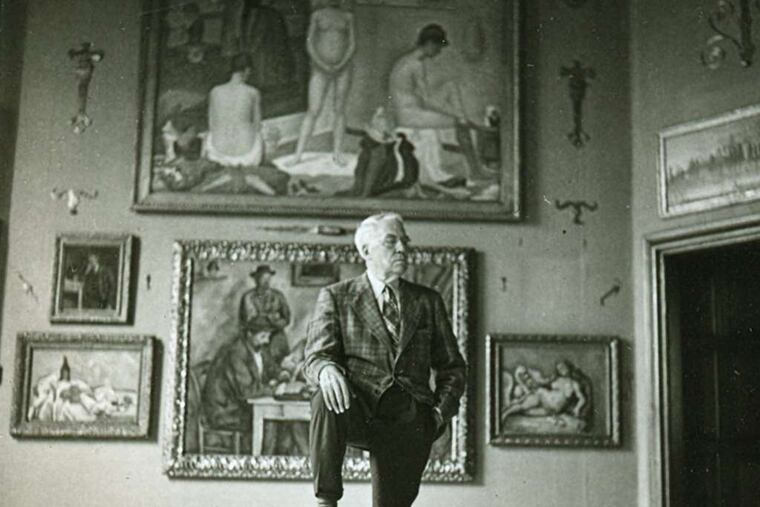 Albert C. Barnes in the main gallery in Merion. Now that his collection is a public museum, its negative qualities become more prominent, particularly its disregard of history.