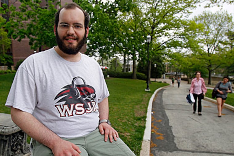 Jon Dorfman, who has Asperger's syndrome, calls his coming graduation from St. Joseph’s University "a monumental thing." (Akira Suwa / Staff Photographer)