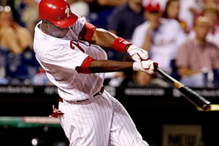 John Mayberry Jr. is hitting .326 with nine homers and 29 RBIs since his last recall on July 5. (Ron Cortes/Staff Photographer)