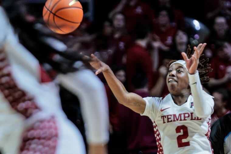 Temple's Aleah Nelson, during a game against Duquesne in December, led all scorers with 28 points on Saturday.