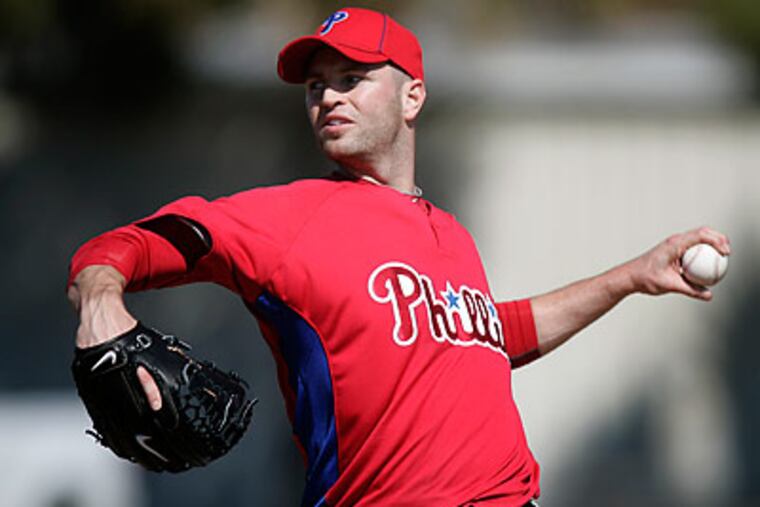 "I guess it's on me to show," J.A. Happ said of expectations for this season. (David Swanson/Staff Photographer)