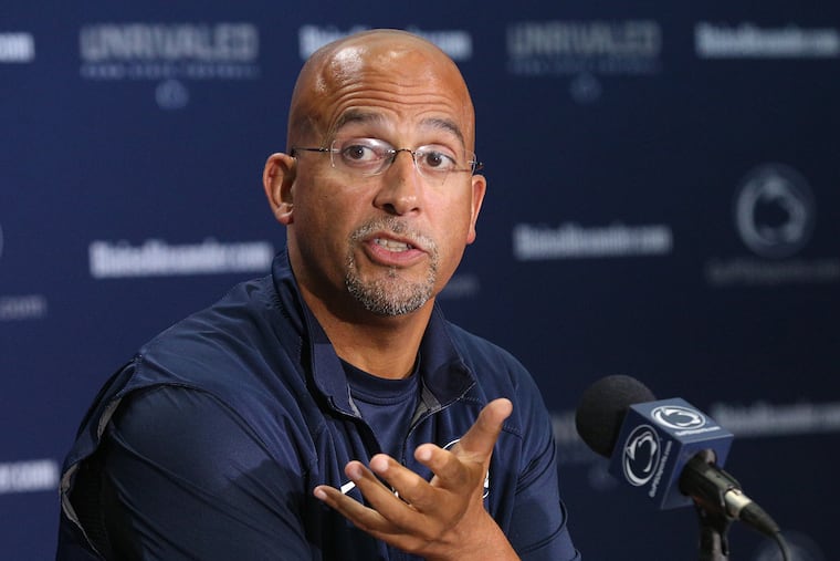 Penn State football head coach James Franklin, shown during Media Day earlier this month.