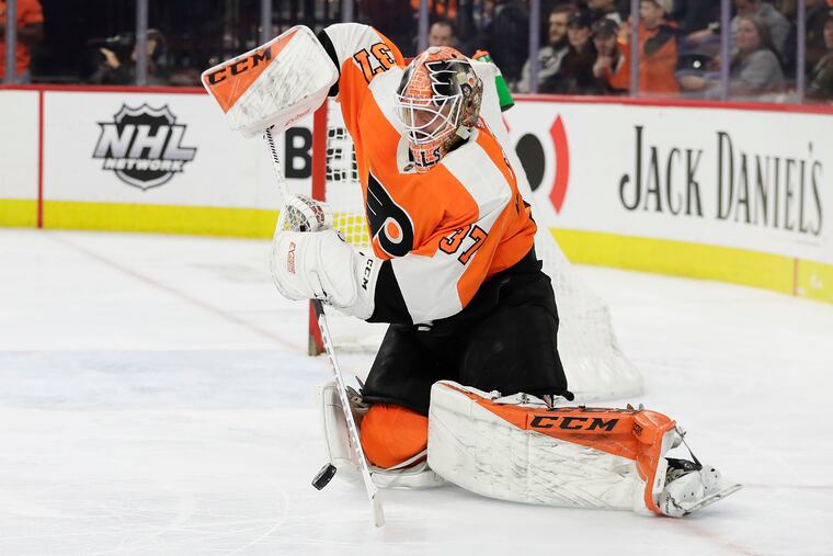 Flyers goaltender Brian Elliott, 35, is a 13-year veteran and a reliable backup.