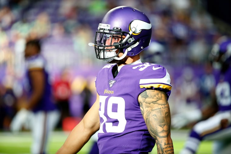 Safety Marcus Epps in the preseason with the Vikings.