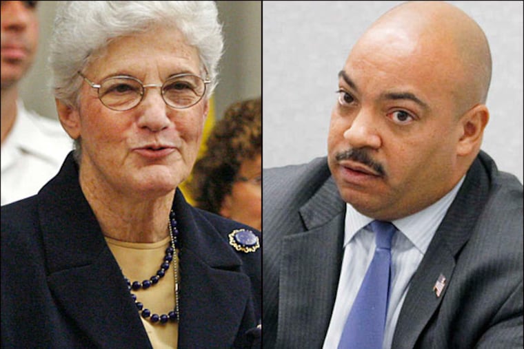 District Attorney Seth Williams is taking on mentor Lynne Abraham . . . through words. (MICHAEL S. WIRTZ / STAFF PHOTOGRAPHER)