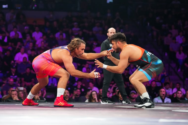 MMA legend Urijah Faber (left), who is scheduled to compete at RAF08 at the Liacouras Center, says being with the organization helps him and others keep their wrestling skills sharp.