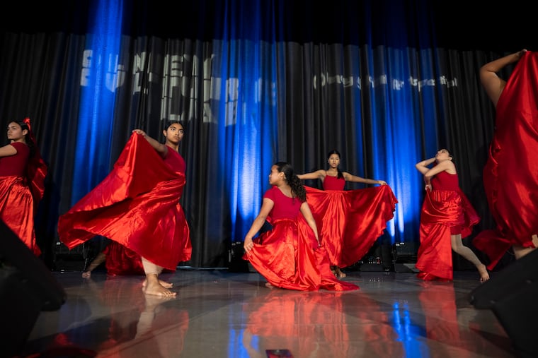 The Esperanza Academy Dance Ensemble performs at the Olney Youth Arts Festival Saturday at Thurgood Marshall School in Philadelphia.