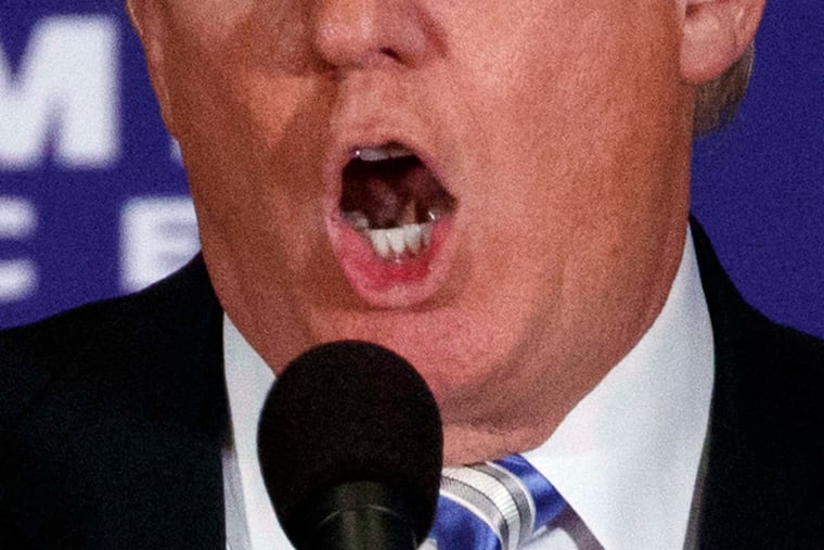 Donald Trump in Gettysburg Saturday.