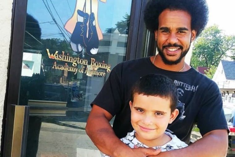 Adam Washington with son Adam Jr.