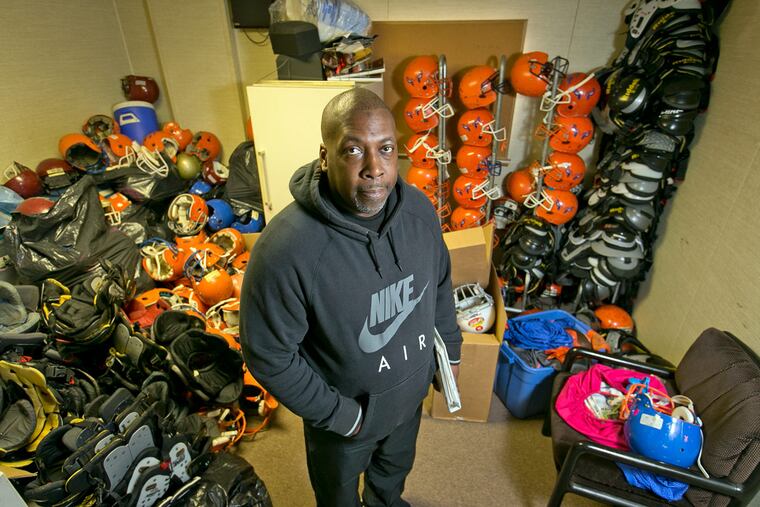 Brad Hawkins, director of the Whitman Park Tigers, in a rented unit in the Teamsters Local 676 in Collingswood.