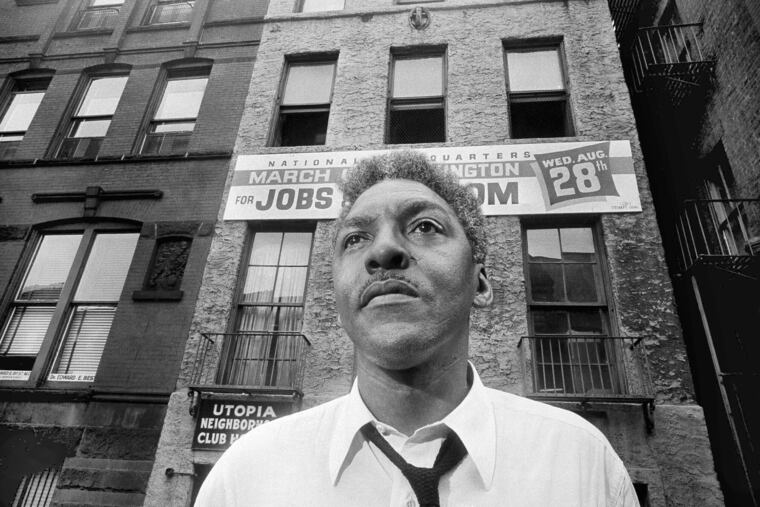 In this Aug. 1, 1963, file photo, Bayard Rustin, leader of the March on Washington poses in New York City. California's governor announced Wednesday that he was posthumously pardoning Rustin, a gay civil rights leader, while creating a new pardon process for others convicted under outdated laws punishing homosexual activity.