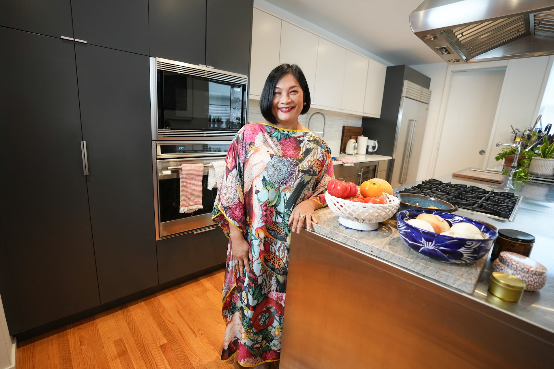 Nok Suntaranon's kitchen was originally "tiny," she said, but after demolishing several walls, the Kalaya chef has an expansive space.