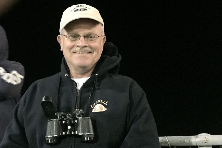Bill Wasylenko, La Salle College High’s football historian, will be inducted into the school’s Hall of Athletics next Saturday. RICK O’BRIEN / STAFF