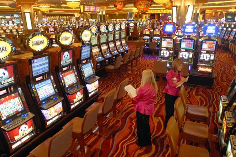 The slot machine section of Parx Casino in Bensalem. The Pennsylvania Gaming Control Board on Wednesday fined the casino $12,500 for allowing an underaged man to slip by security to play slots in September 2020.