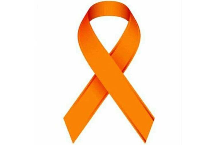 An Orange Ribbon is used to bring awareness to Leukemia.