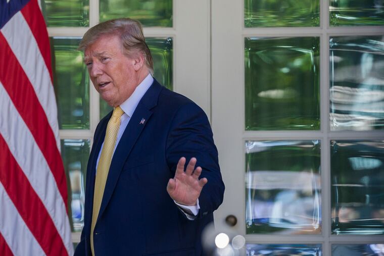 President Donald Trump on Sunday floated the possibility of staying in office longer than two terms, suggesting in a morning tweet that his supporters might "demand that I stay longer." (AP Photo/Alex Brandon)