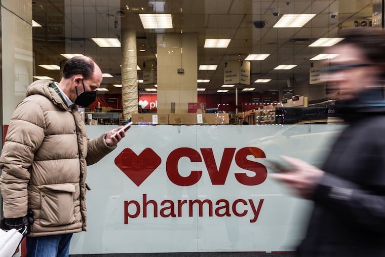 A CVS location in New York. Authorities say a Willow Grove man traded on inside information to profit off CVS Health Corp.'s acquisition of Oak Street Health Inc. in 2023.